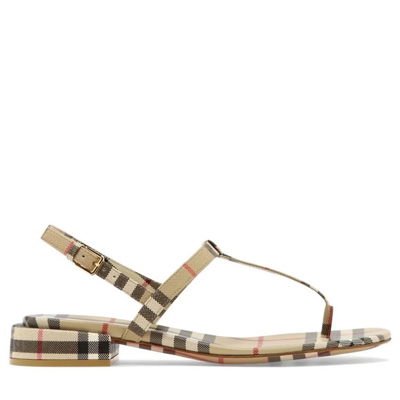 Burberry Emily Vintage Check Thong Sandals 6 36 - Picture 3 of 7